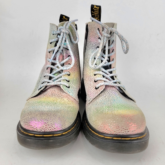 Doc Dr. Martens 1460 Pascal Rainbow Combat Boots Youth Girls 4 EU 36 - Picture 2 of 8